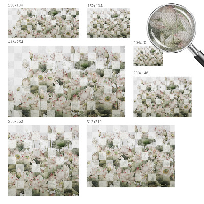 Zelfklevend fotobehang Lotuspatronen