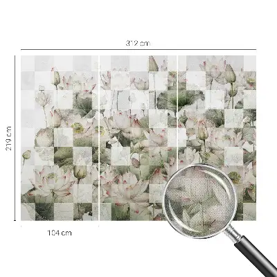 Zelfklevend fotobehang met lotuspatronen