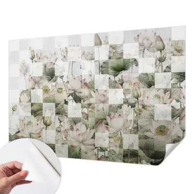 Zelfklevend fotobehang met lotuspatronen