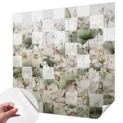 Zelfklevend fotobehang met lotuspatronen