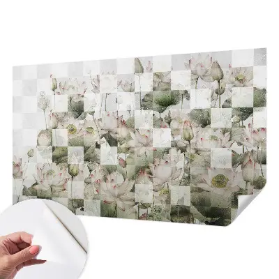 Zelfklevend fotobehang met lotuspatronen