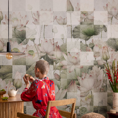 Zelfklevend fotobehang Lotuspatronen