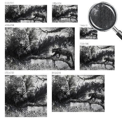 Zelfklevend fotobehang op maat Abstracte luipaarden