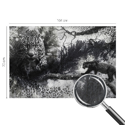 Zelfklevend fotobehang op maat Abstracte luipaarden