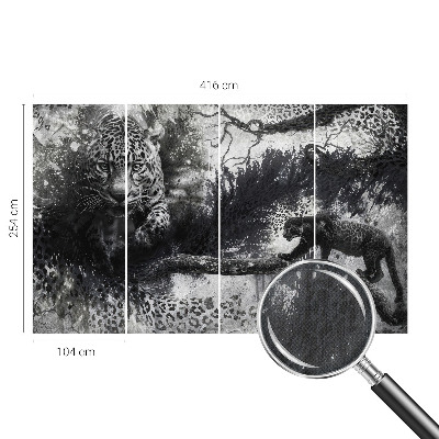 Zelfklevend fotobehang op maat met een abstract luipaardpatroon