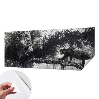 Zelfklevend fotobehang op maat Abstracte luipaarden