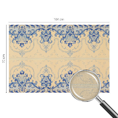 3D fotobehang Blauwe ornamenten