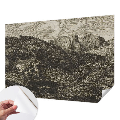 Foto behang voor de kinderkamer Bergtocht
