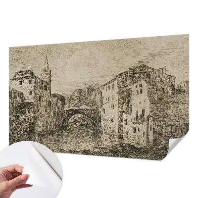 Fotobehang kinderkamer met een stadspanorama