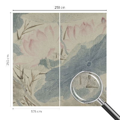 Fotobehang voor kinderkamer met patroon van lotusbladeren