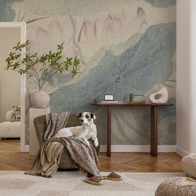 Fotobehang voor kinderkamer Lotusbladeren