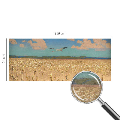 Fotobehang tienerkamer met een tarweveld-motief
