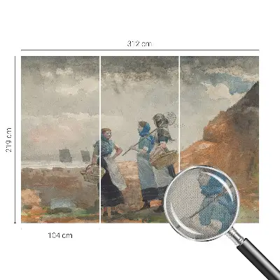Fotobehang babykamer met een serene kustscène