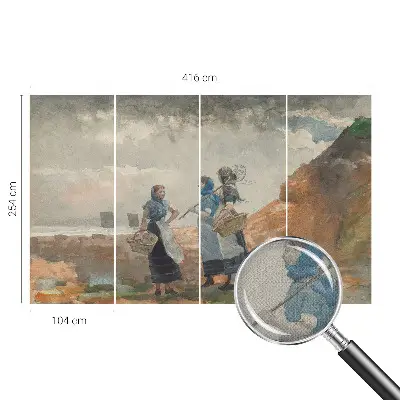 Fotobehang babykamer met een serene kustscène