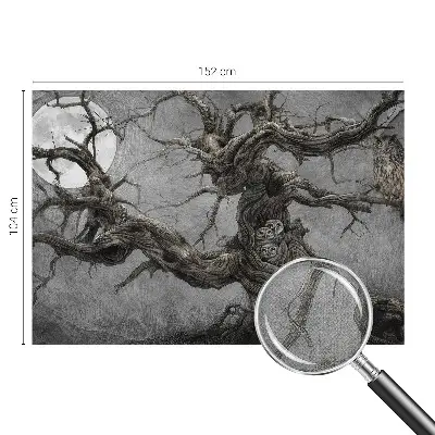 Zelfklevend fotobehang met een mysterieuze uil als print