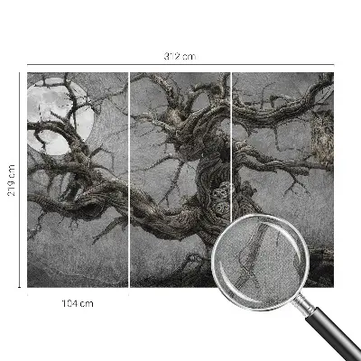 Zelfklevend fotobehang met een mysterieuze uil als print
