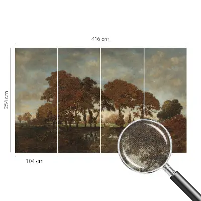 Fotobehang zelfklevend met een idyllisch landschap