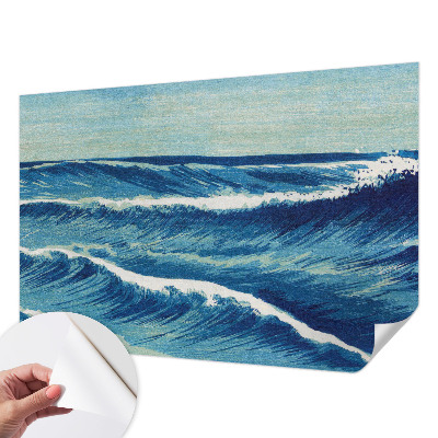 Zelfklevend fotobehang op maat met een patroon van zeegolven
