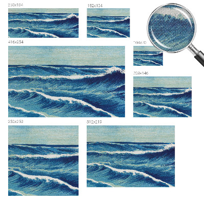 Zelfklevend fotobehang op maat met een patroon van zeegolven