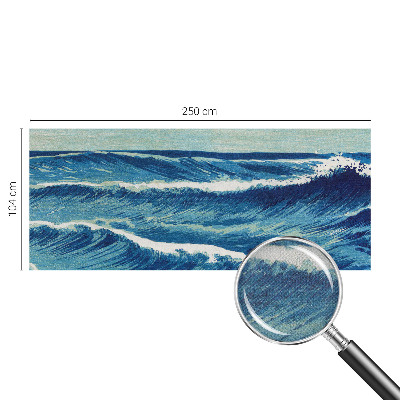Zelfklevend fotobehang op maat met een patroon van zeegolven