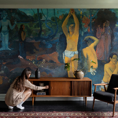 Foto behang voor de kinderkamer met een tropisch harmonieus ontwerp