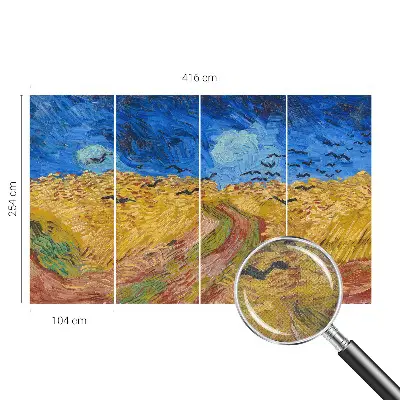 Fotobehang voor kinderkamer met een veldlandschap als ontwerp