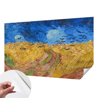 Fotobehang voor kinderkamer met een veldlandschap als ontwerp