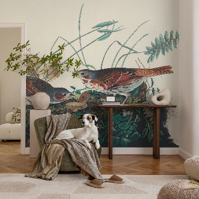 Fotobehang babykamer met een zachte, natuurlijke uitstraling