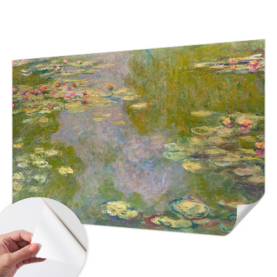 Zelfklevend fotobehang met een print van waterlelies