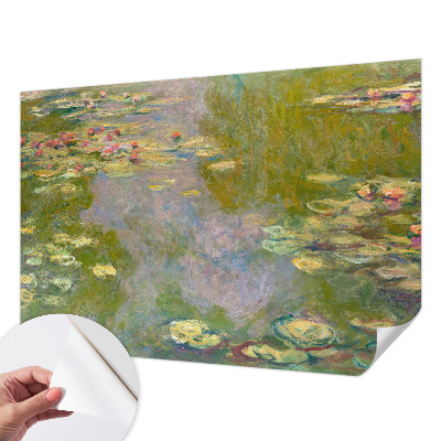 Zelfklevend fotobehang met een print van waterlelies