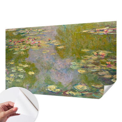 Zelfklevend fotobehang met een print van waterlelies