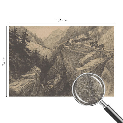Zelfklevend fotobehang op maat Schilderachtige bergen