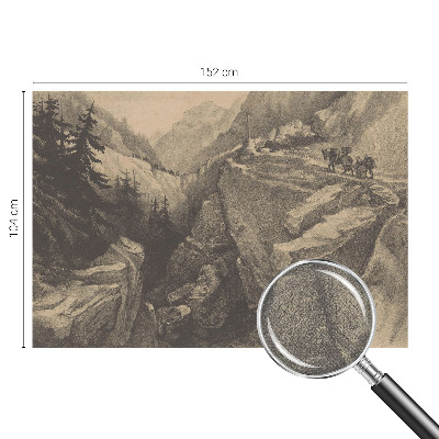 Zelfklevend fotobehang op maat Schilderachtige bergen