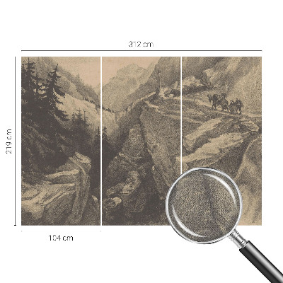 Zelfklevend fotobehang op maat Schilderachtige bergen