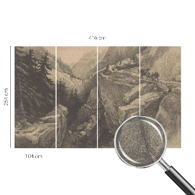 Zelfklevend fotobehang op maat Schilderachtige bergen