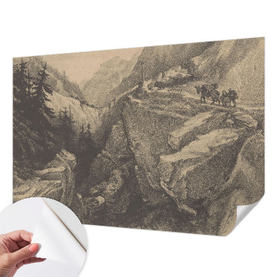 Zelfklevend fotobehang op maat Schilderachtige bergen