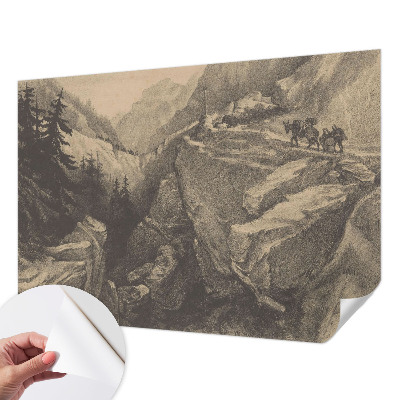 Zelfklevend fotobehang op maat Schilderachtige bergen