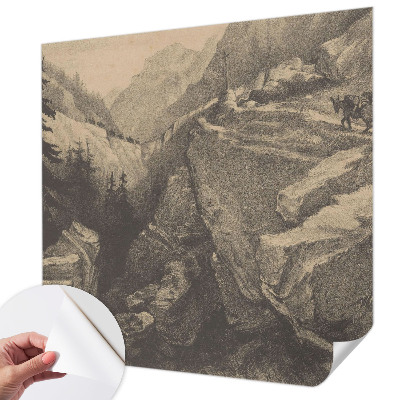 Zelfklevend fotobehang op maat Schilderachtige bergen