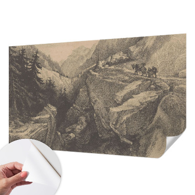 Zelfklevend fotobehang op maat Schilderachtige bergen