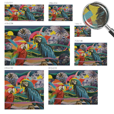 Zelfklevende behangsticker Exotische vogels