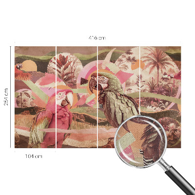 Fotobehang kinderkamer Tropische vogels