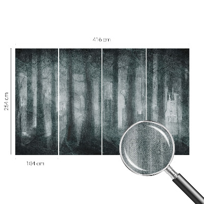 3D fotobehang Mysterieus bos