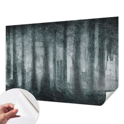 3D fotobehang Mysterieus bos