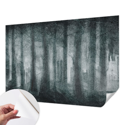 3D fotobehang Mysterieus bos