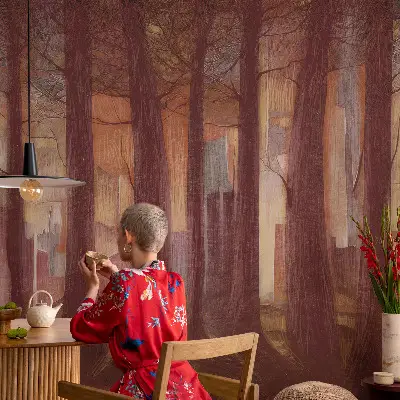 Fotobehang voor de kinderkamer met een mysterieus landschap als motief