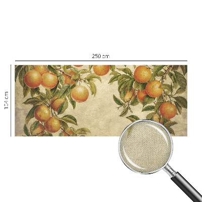 Fotobehang tienerkamer met dessin van fruittakken