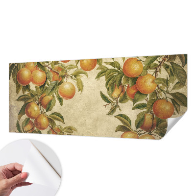 Fotobehang tienerkamer met dessin van fruittakken