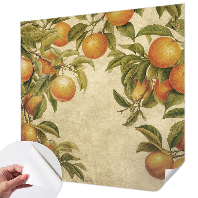 Fotobehang tienerkamer met dessin van fruittakken