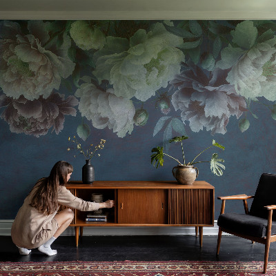 Zelfklevend fotobehang op maat Bloemige elegantie