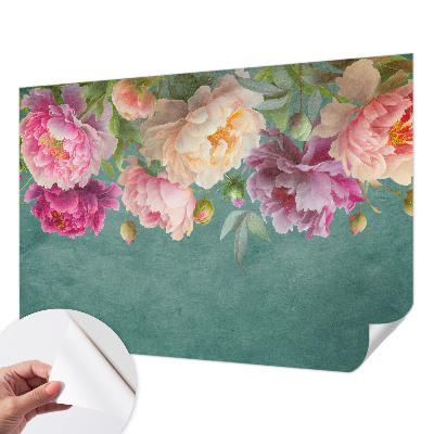 Fotobehang voor kinderkamer met een bloemig en elegant dessin